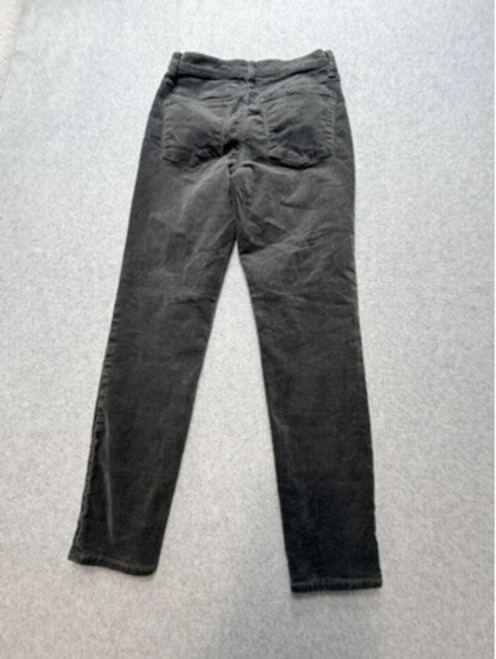 J Crew Womens 9 Inch High Rise Skinny Corduroy Pants Size 28 Gray Button Fly